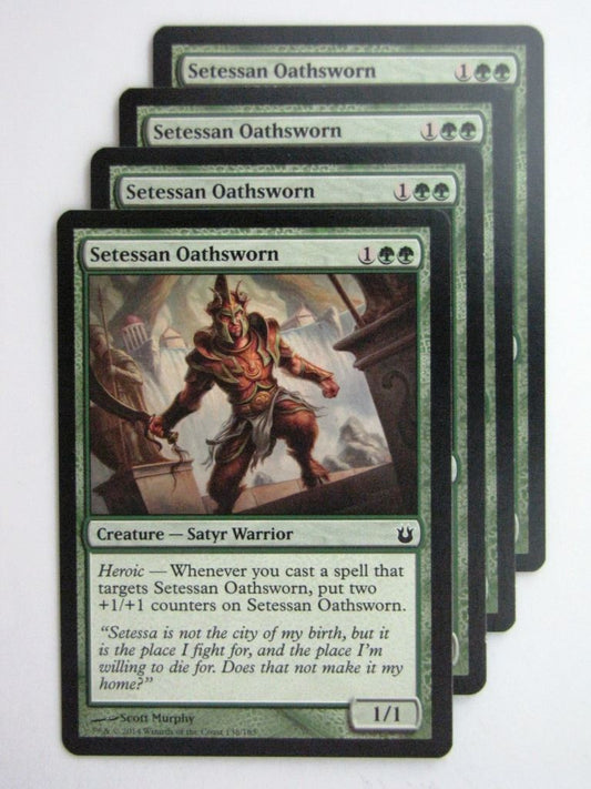 MTG Magic Cards: SETESSAN OATHSWORN x4 Born of the Gods playset # 24C19