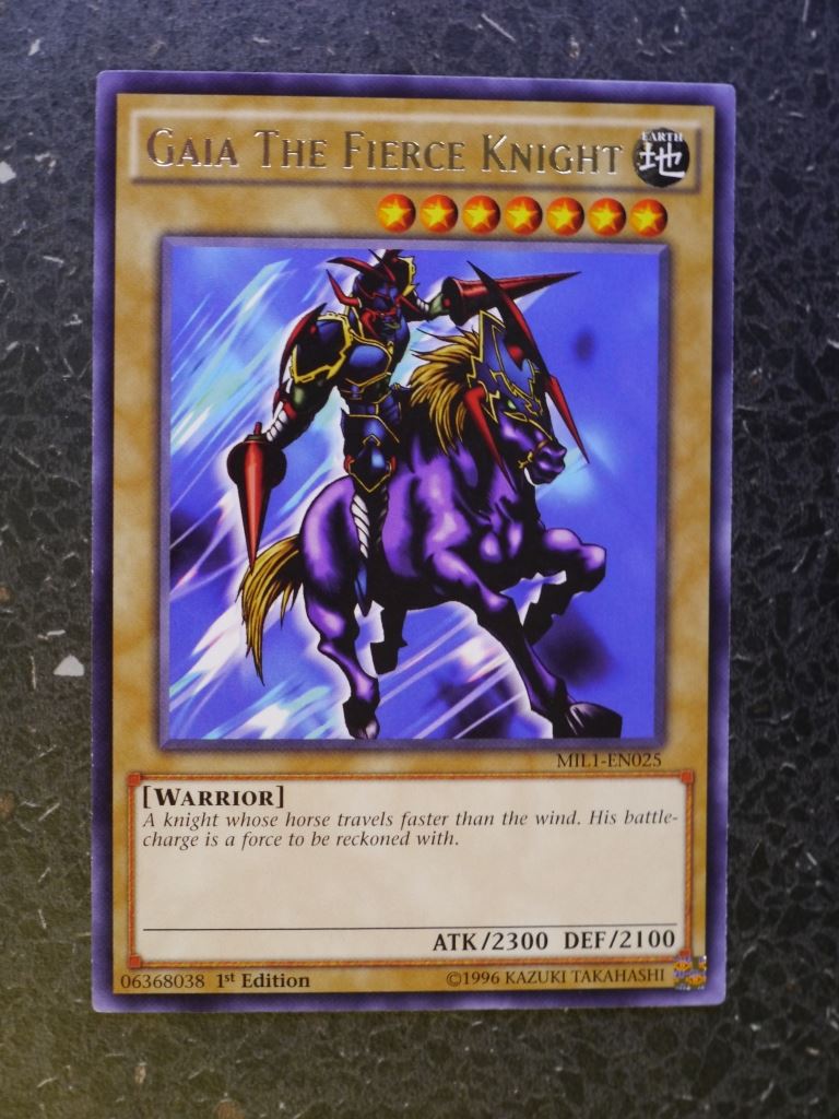 Yugioh Cards: GAIA THE FIERCE KNIGHT MIL1 RARE # 3G51