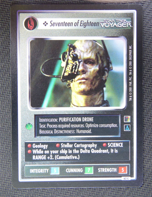 Seventeen of Eighteen Black Border - Star Trek CCG Voyager #4Z1