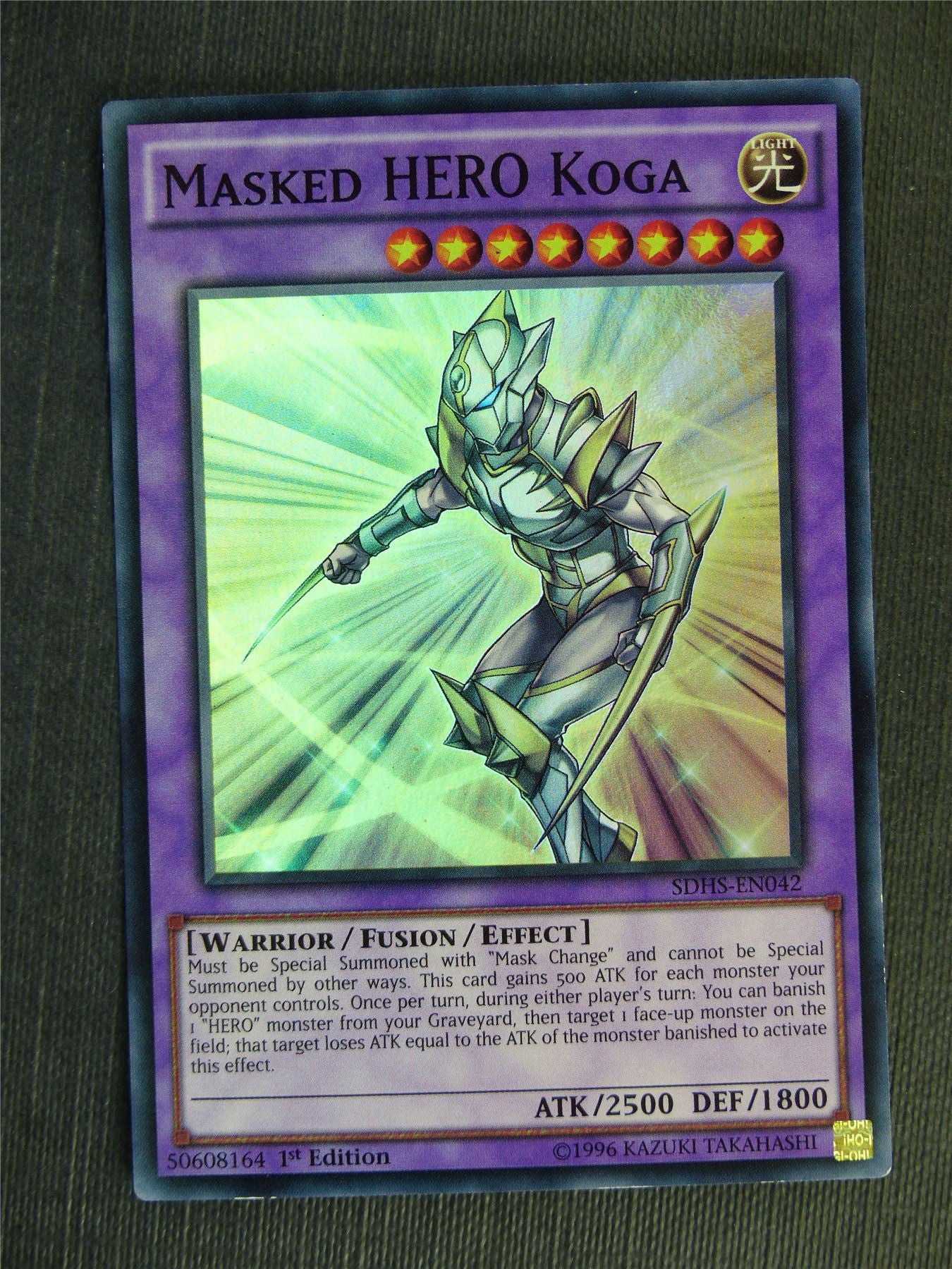 Masked Hero Koga SDHS Super Rare - 1st ed - Yugioh Cards #RU