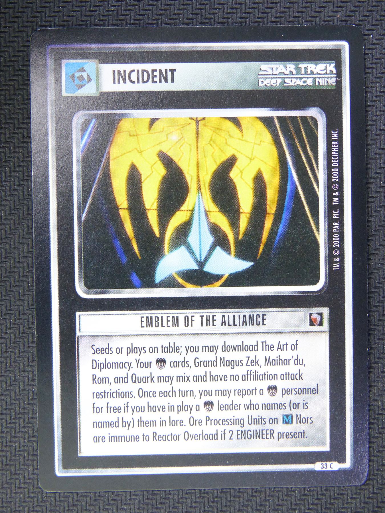 Incident Emblem of the Alliance - Star Trek CCG Deep Space Nine #59R