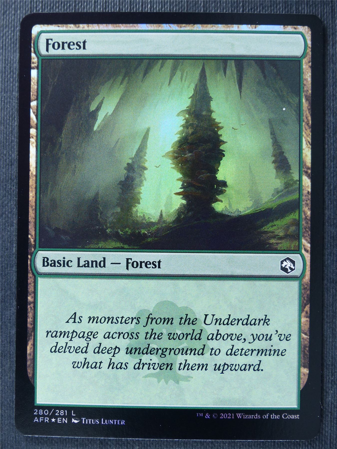 Forest 280/281 Foil - AFR - Mtg Card #2CE