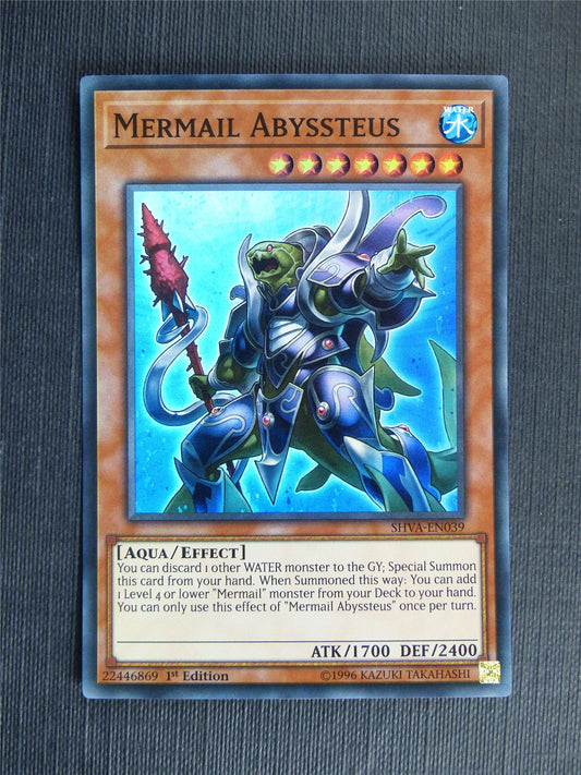 Mermail Abyssteus SHVA Super Rare - 1st ed - Yugioh Cards #Y6