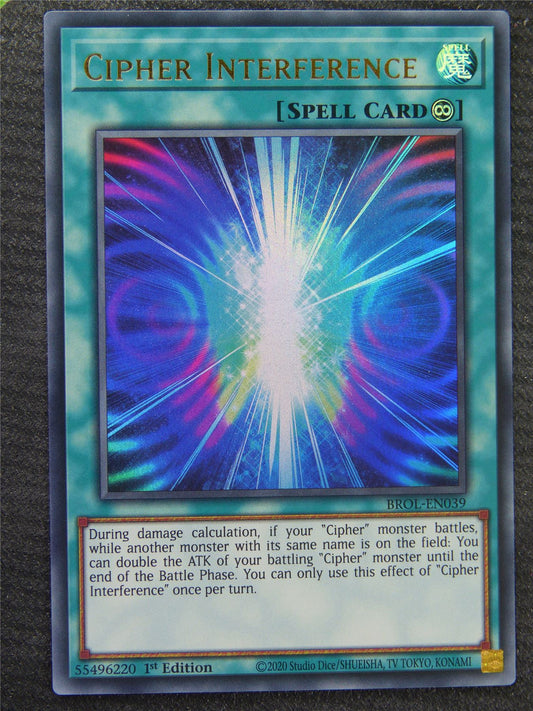 Cipher Interference BROL Ultra Rare - 1st ed - Yugioh Card #8QZ