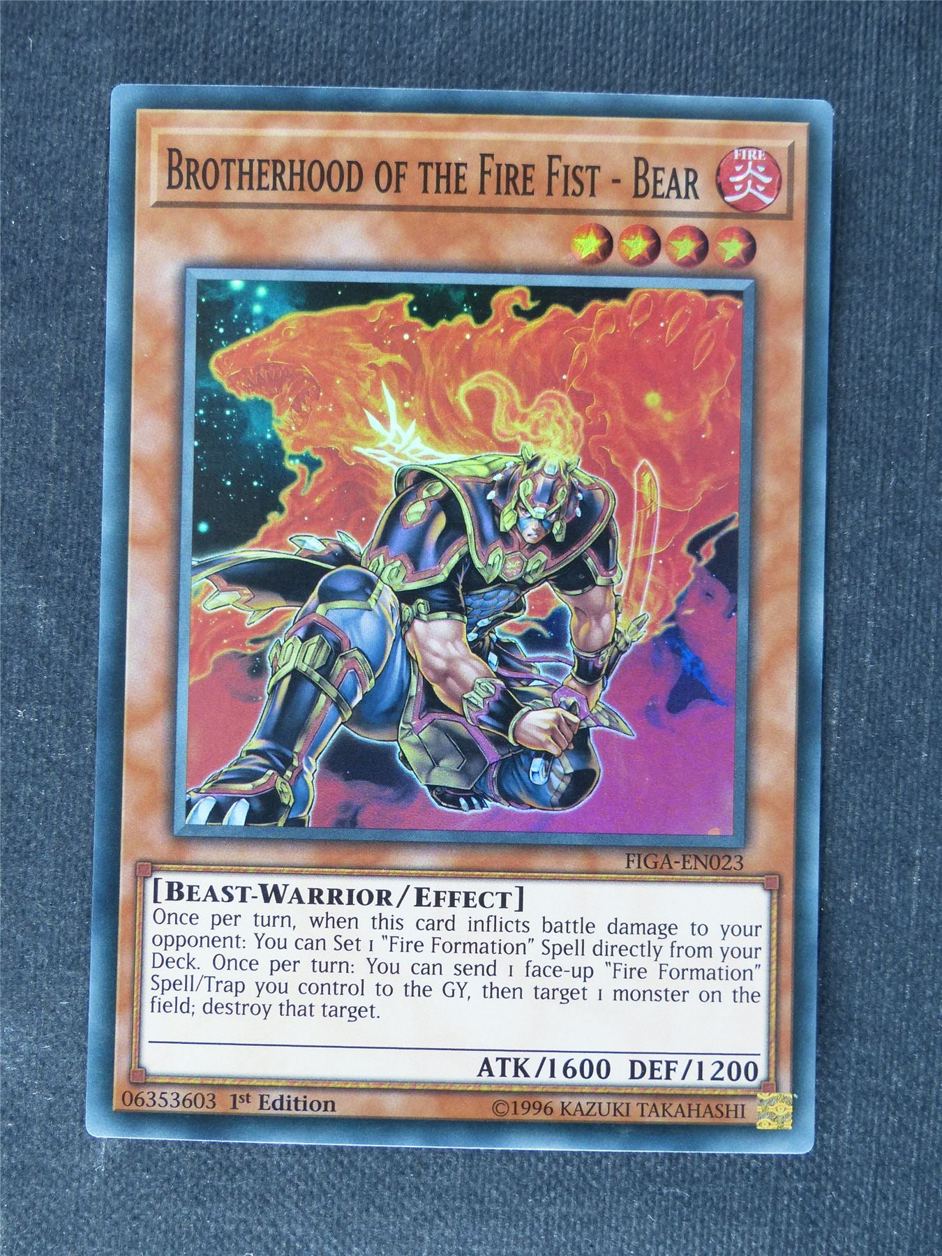 Brotherhood of the Fire Fist - Bear CT10 Super Rare - limited ed - Yugioh Cards #T4