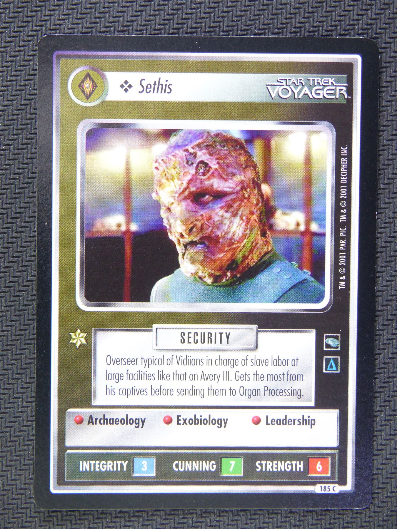 Sethis Black Border - Star Trek CCG Deep Space Nine #520