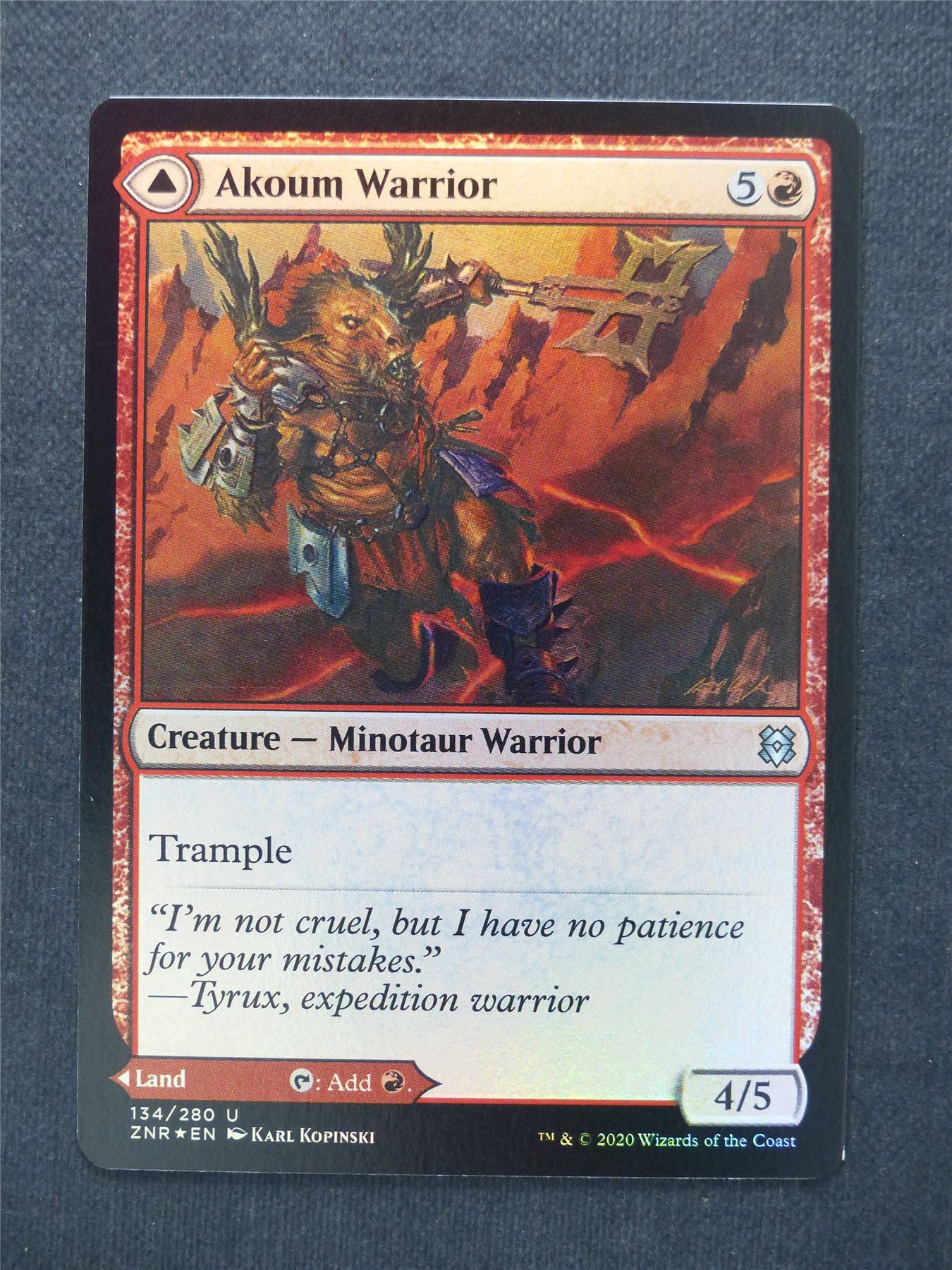 Akoum Warrior Foil - Mtg Magic Cards #4Z