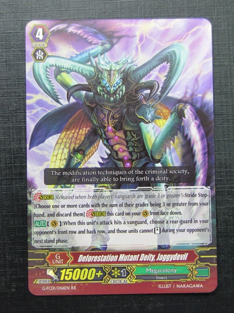 Vanguard Cards: DEFORESTATION MUTANT DEITY JAGGYDEVIL G-FC01 RR # J13