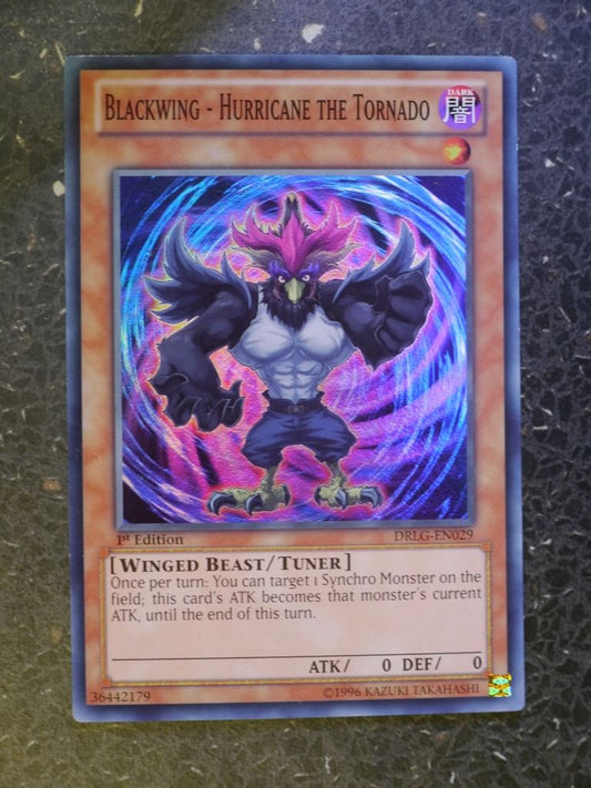 Yugioh Cards: BLACKWING- HURRICANE THE TORNADO DRLG  SUPER RARE # 3B12