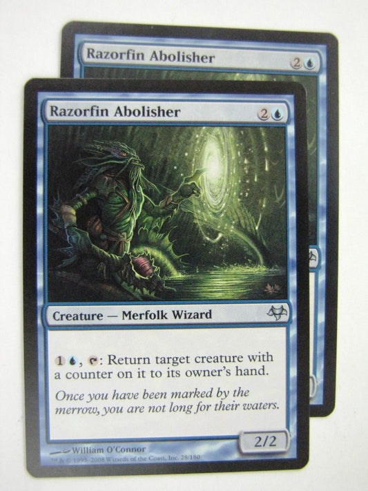 MTG Magic Played Cards: RAZORFIN ABOLISHER x2 # 8A10