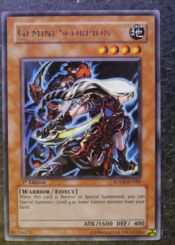 Yugioh Cards: GEMINI SCORPION SOVR SUPER RARE # 2I42