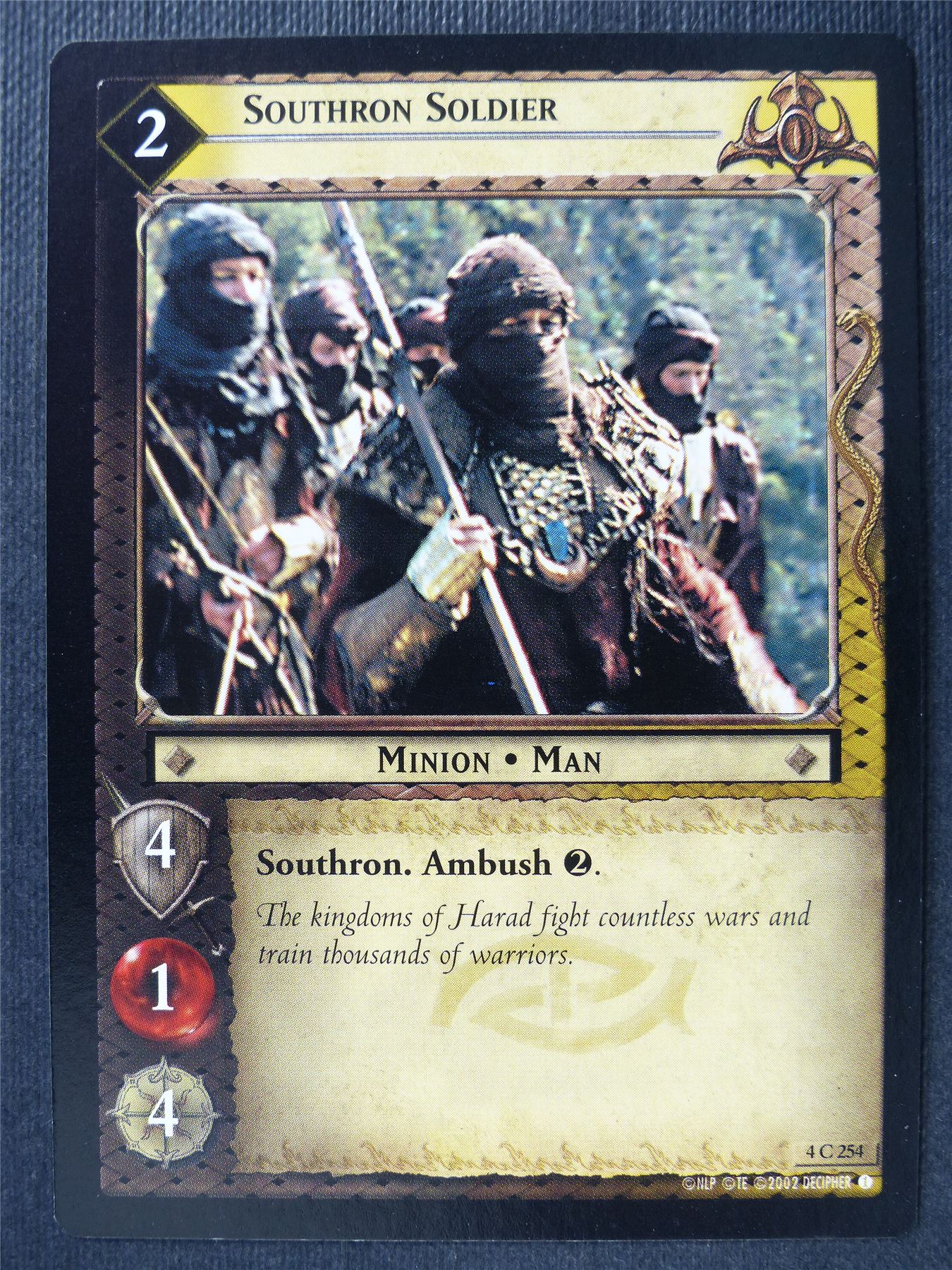 Southern Soldier 4 C 254 - LotR Card #3FO