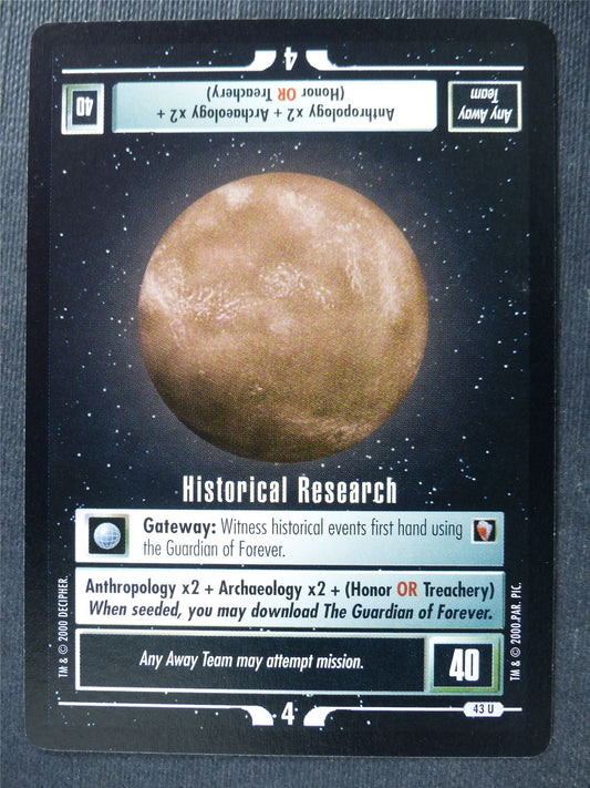 Historical Research - Star Trek Card #4V2
