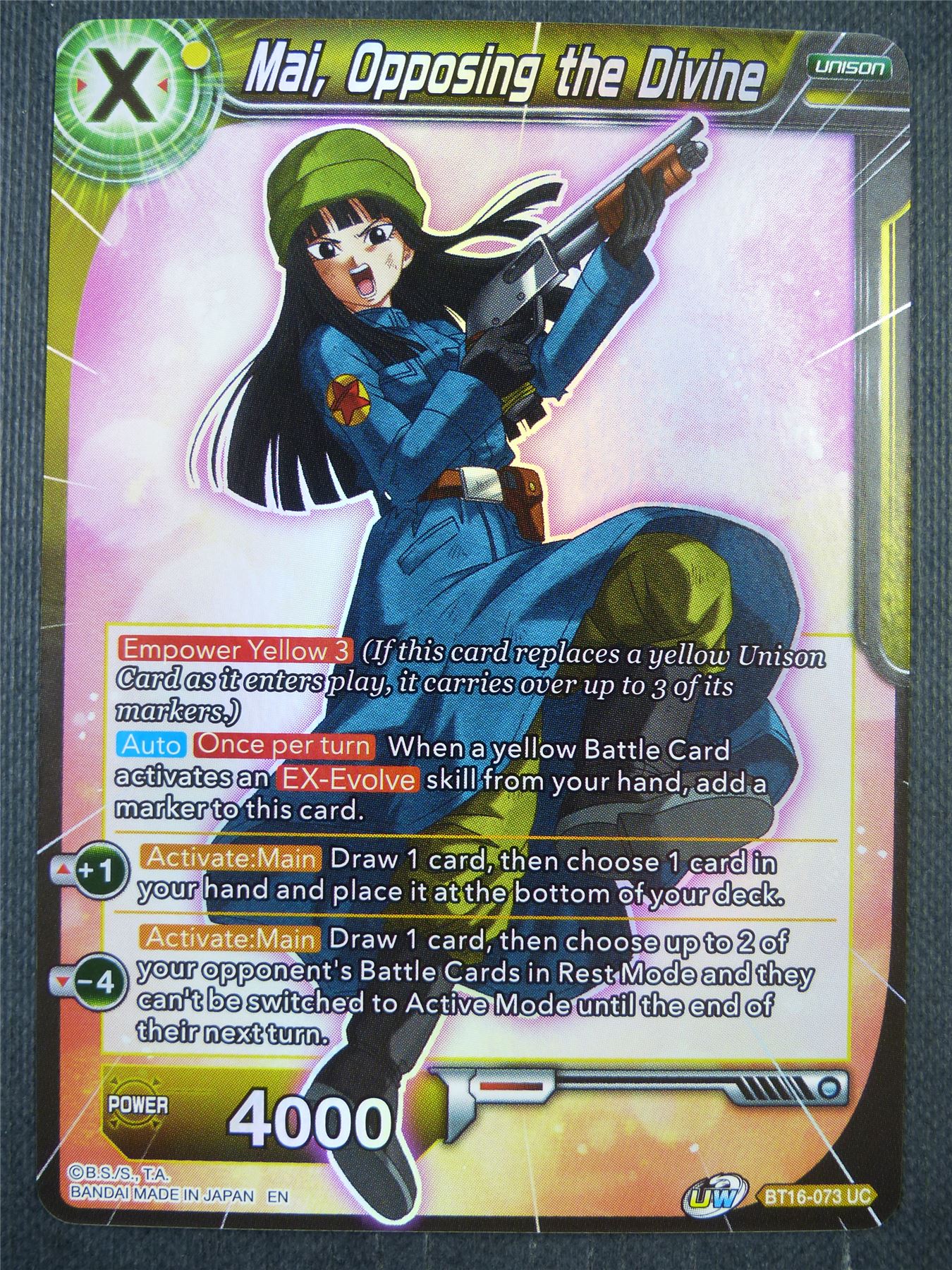 Mai Opposing the Divine BT16 Foil - Dragon Bal Super Card #8XD