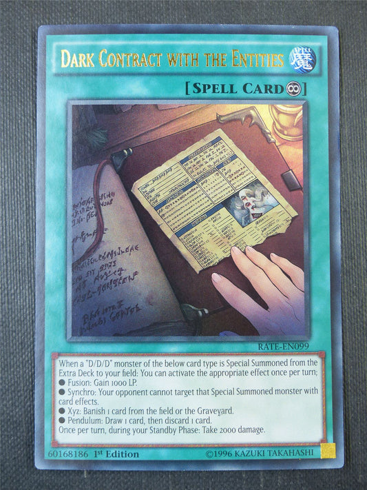 Dark Contract with the Entities RATE Ultra Rare - 1st ed Yugioh Card #9EP