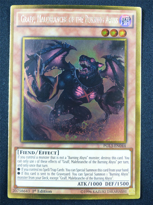 Graff Malebranche of the Burning Abyss PGL3 Gold Rare - 1st ed Yugioh Card #3F6