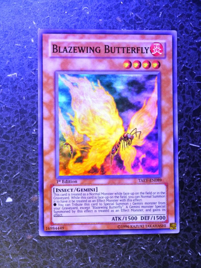 Yugioh Cards:BLAZEWING BUTTERFLY TAEV  SUPER RARE # H34