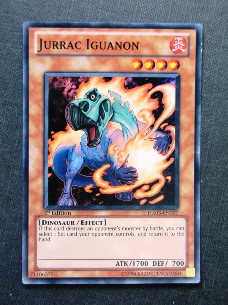 Jurrac Iguanon Ha03 Super Rare - 1st ed - Yugioh Cards #1J1