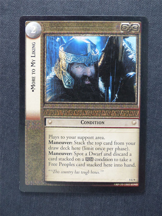 More to My Liking 5 U 9 - LotR Cards #2A