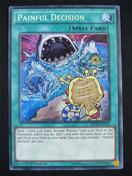 Painful Decision MP16 Secret Rare - 1st ed Yugioh Card #125