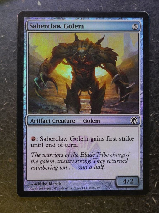 MTG Magic Cards: SABERCLAW GOLEM  FOIL # 4H95