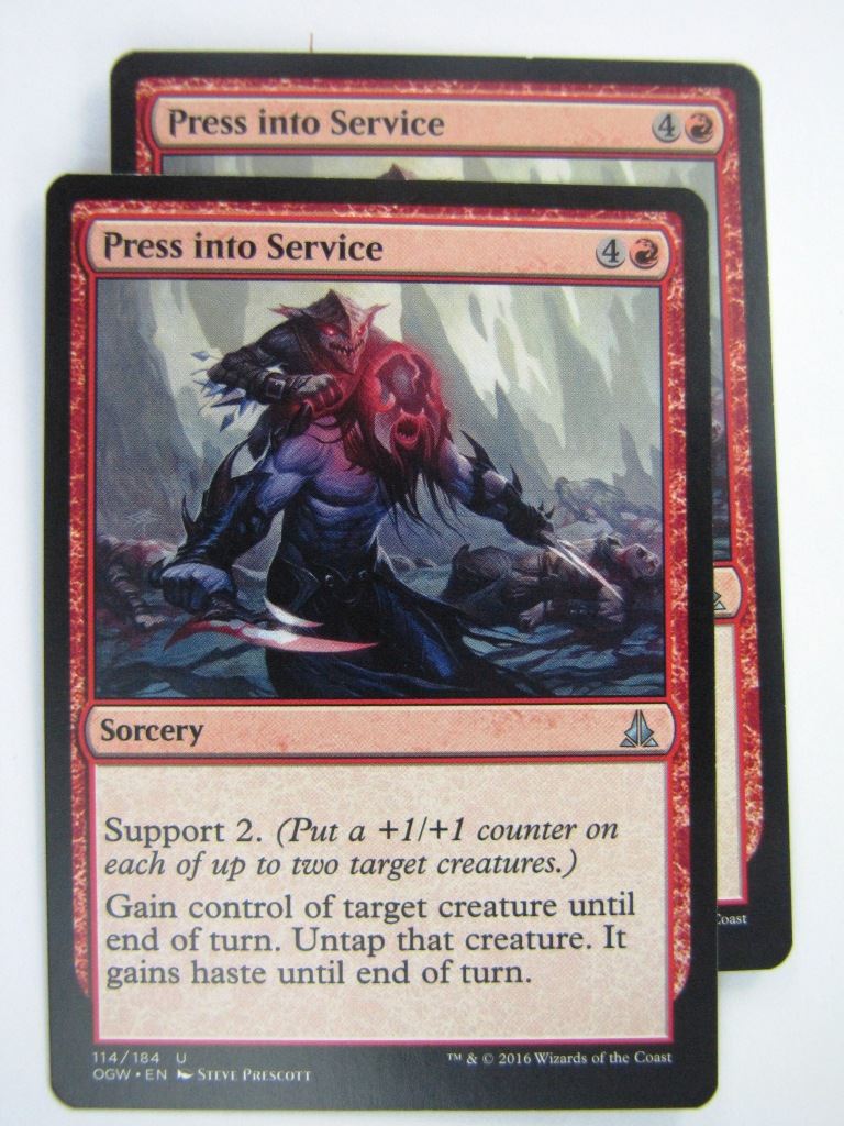 MTG Magic Cards: Oath of the Gatewatch: PRESS INTO SERVICE x2 # 4J58