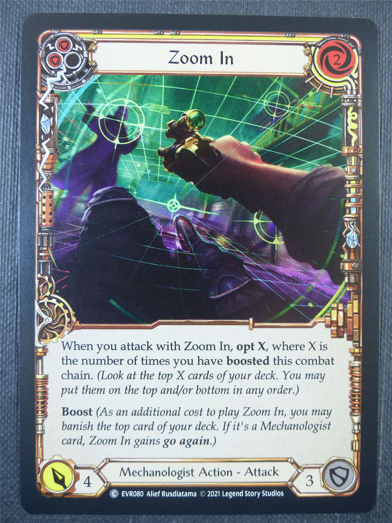 Zoom In Yellow Foil - 1st ed Everfest - Flesh & Blood Card #6J7