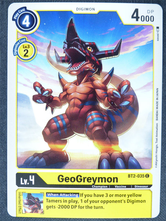 GeoGreymon BT2-035 C - Digimon Cards #1U