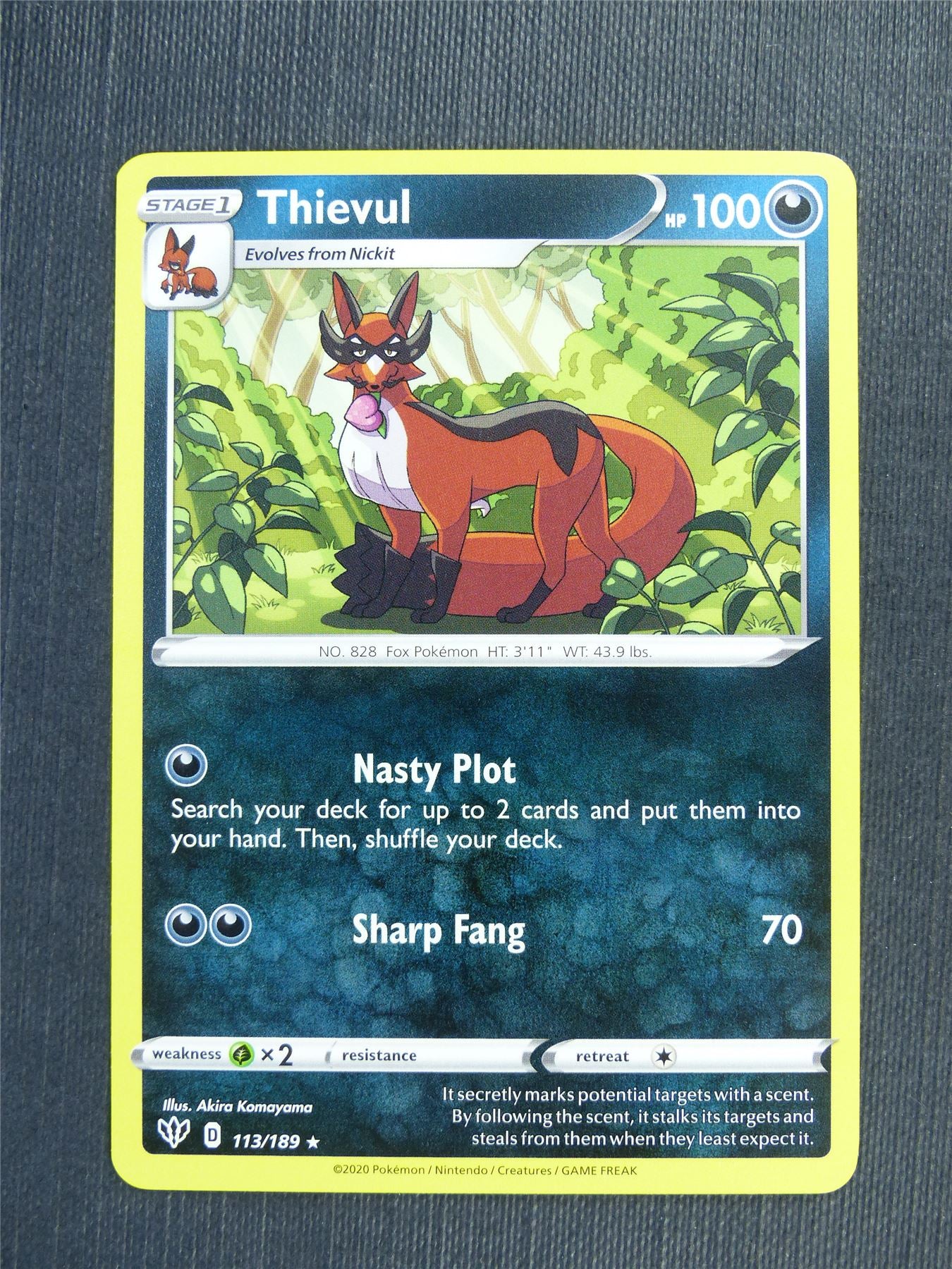 Thievul 113/189 - DAA - Pokemon Card  #38R