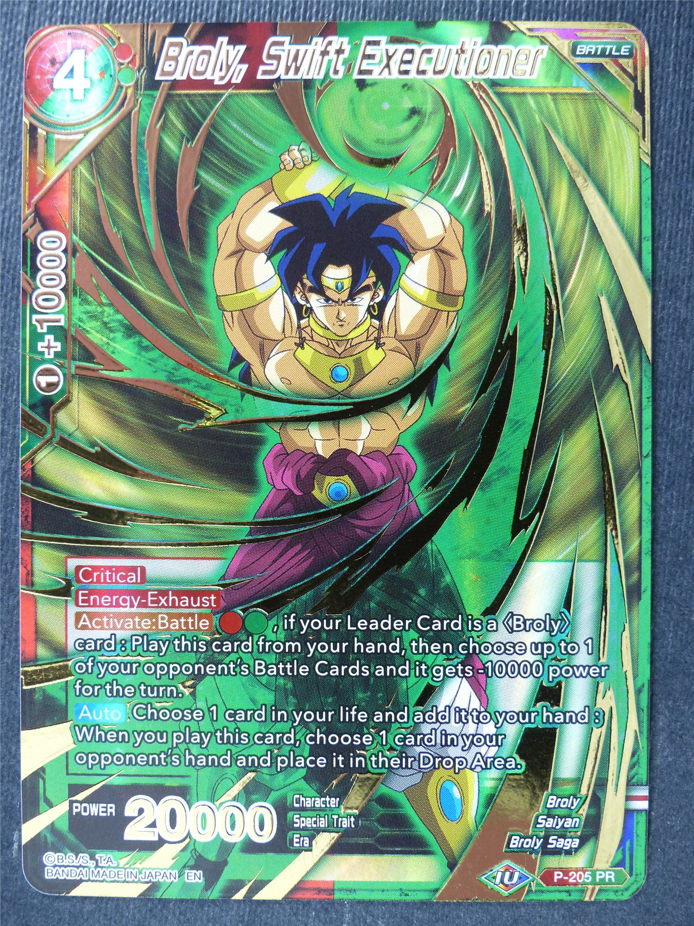 Broly Swift Executioner Foil - Mythic Booster - Dragon Ball Super Card #43L