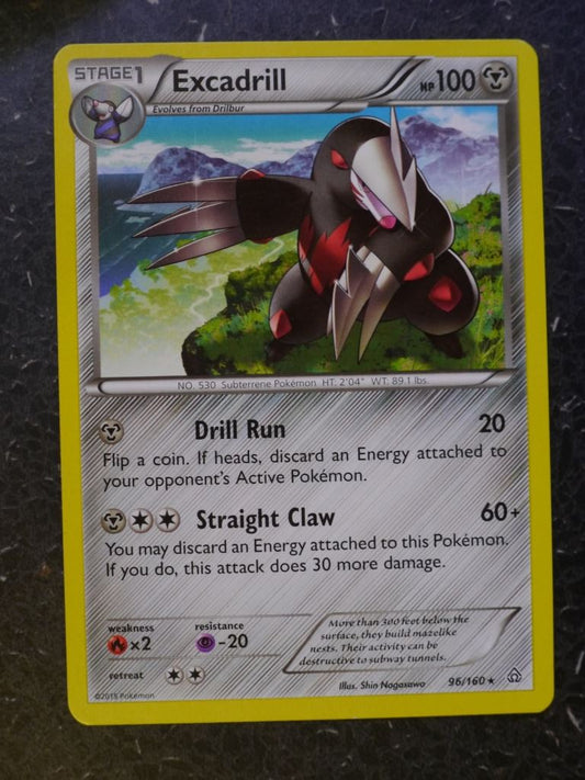 Pokemon Cards: EXCADRILL 96/160 RARE # 6B73