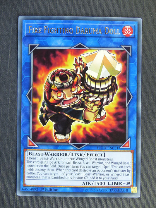 Fire Fighting Daruma Doll FLOD Rare - 1st ed - Yugioh Cards #U6