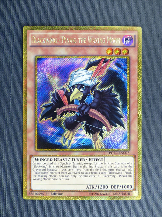 Blackwing - Pinaki the Waxing Moon PGL2 Gold Rare - 1st ed - Yugioh Cards #11N