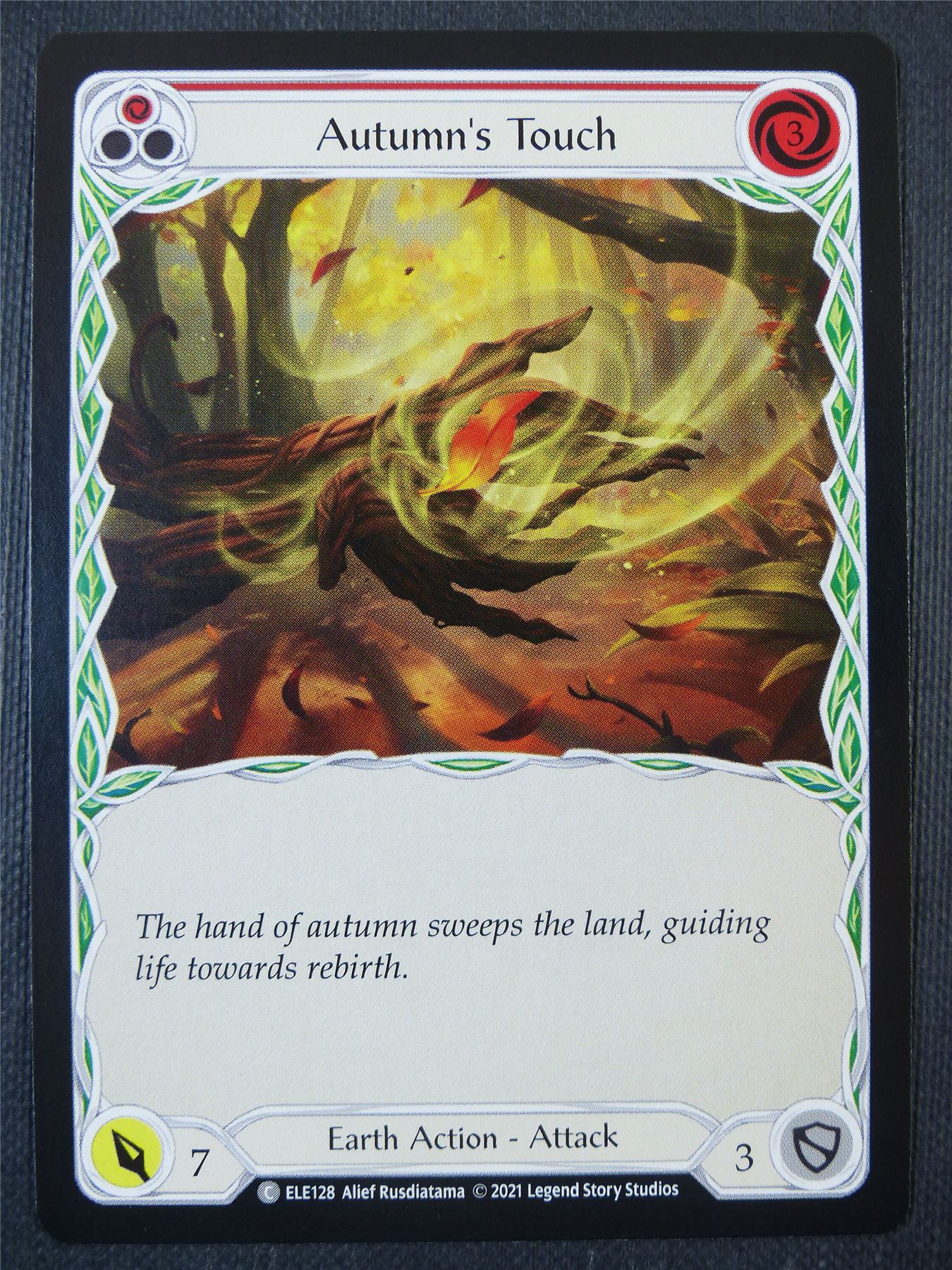Autumn's Touch - Red - Tales of Aria 1st ed - Flesh and Blood Card #63V