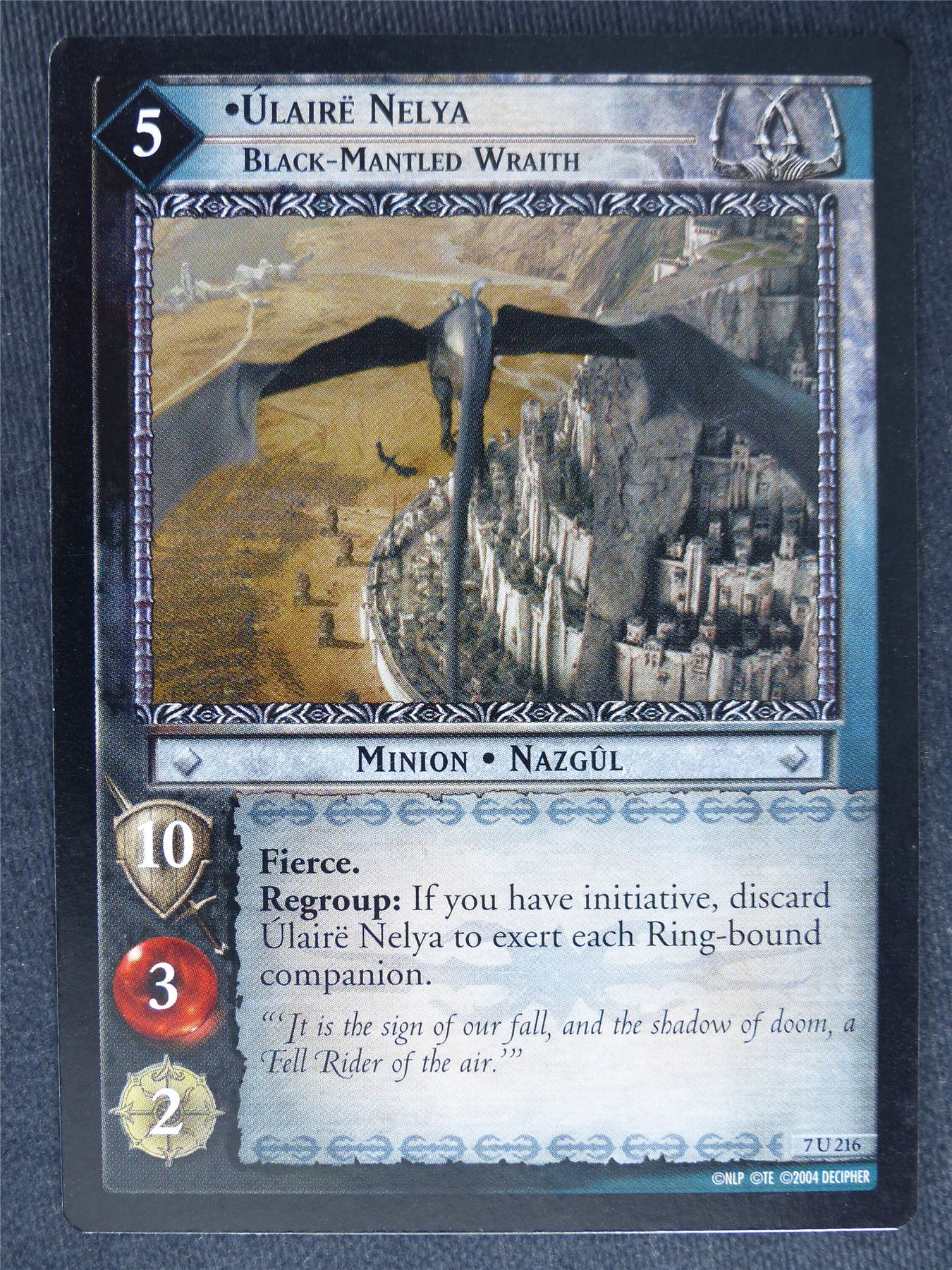 Ulaire Nelya 7 U 216 - played - LotR Cards #QO