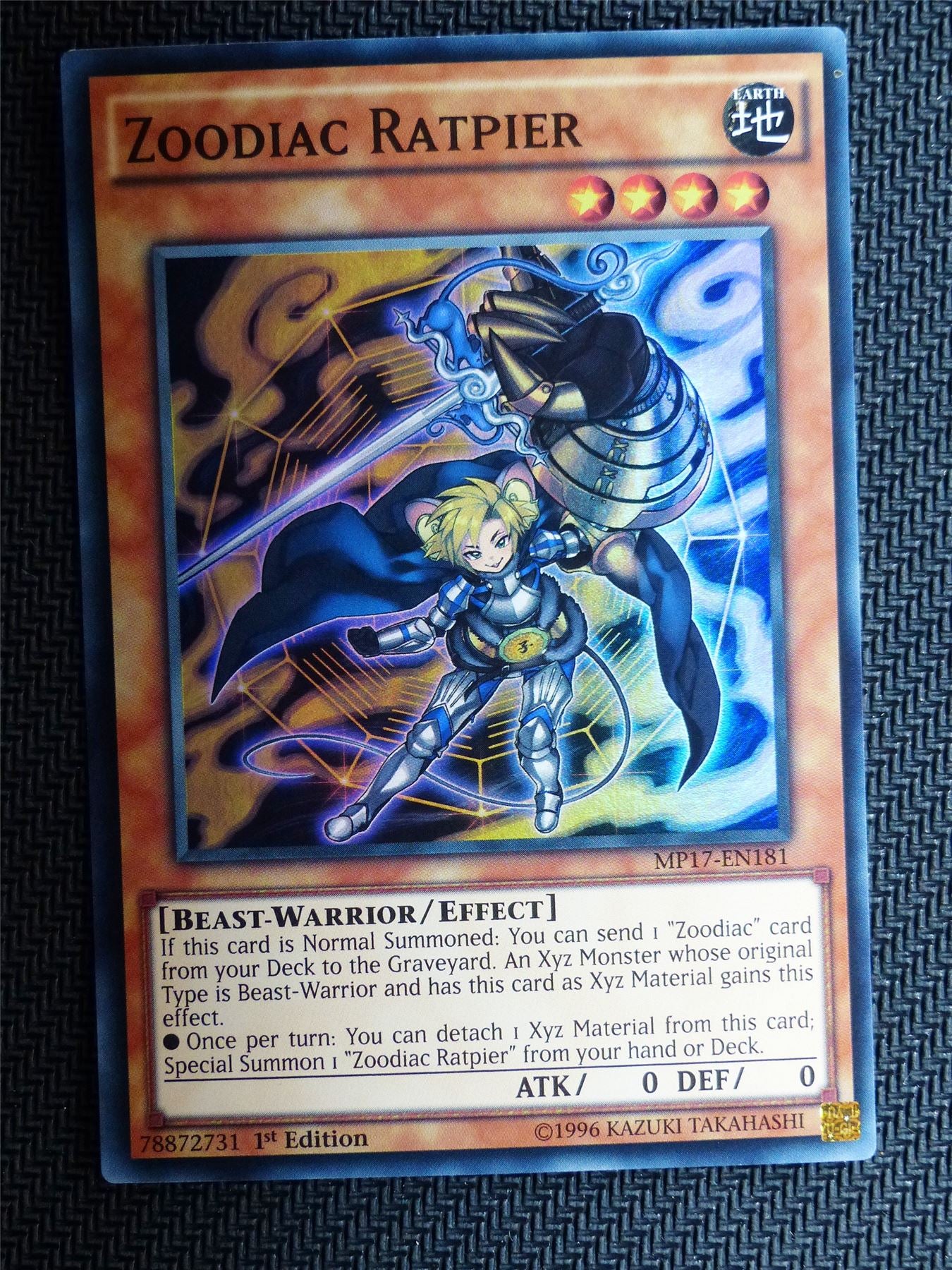 Zoodiarc Ratpier - MP17- Super Rare - Yugioh Card # 1D68