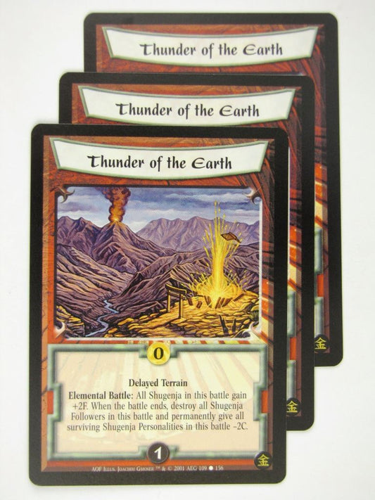 Vintage L5R Cards: THUNDER OF THE EARTH x3 # 16J75