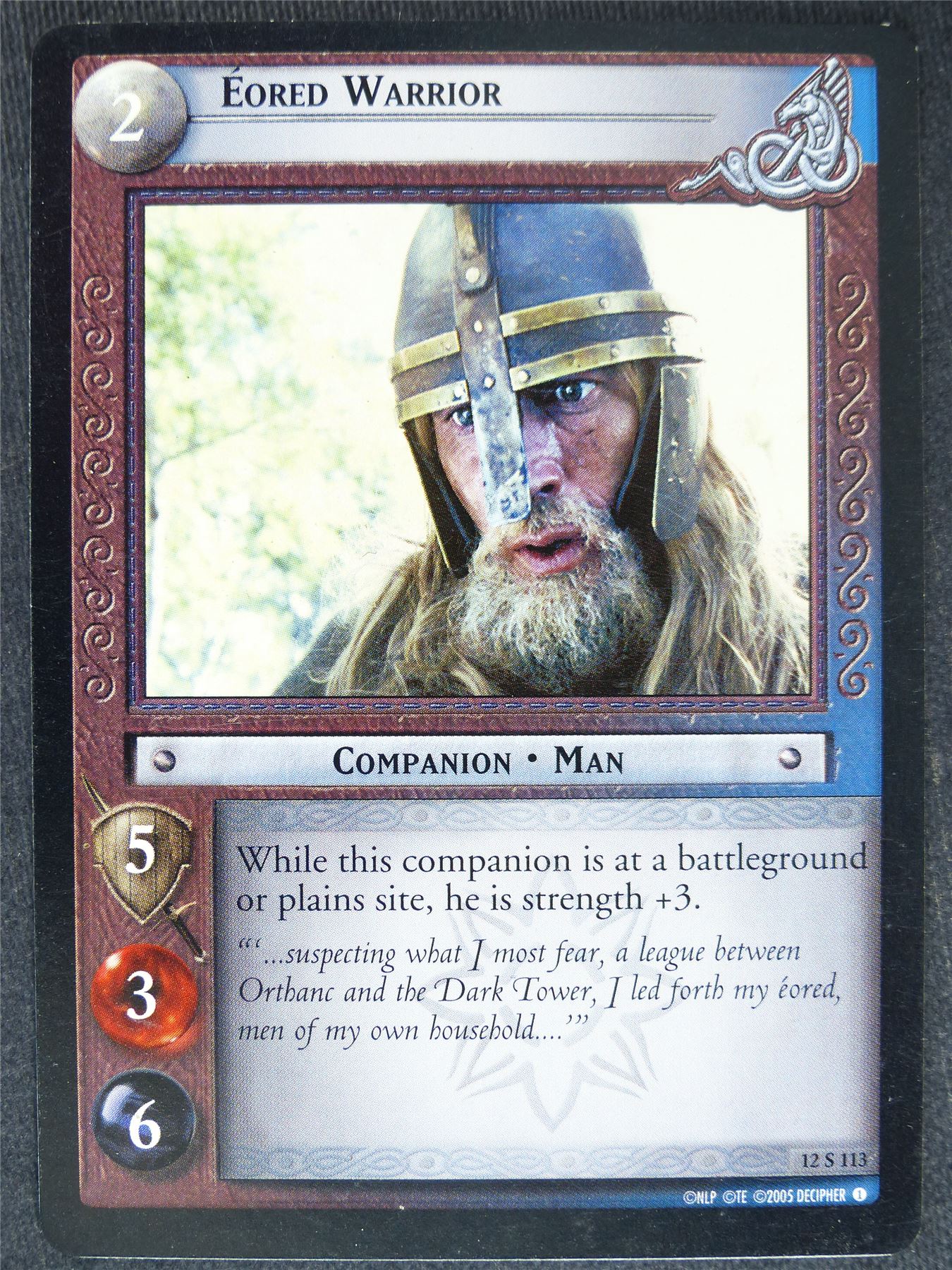 Eored Warrior 12 S 113 - played - LotR Cards #WY