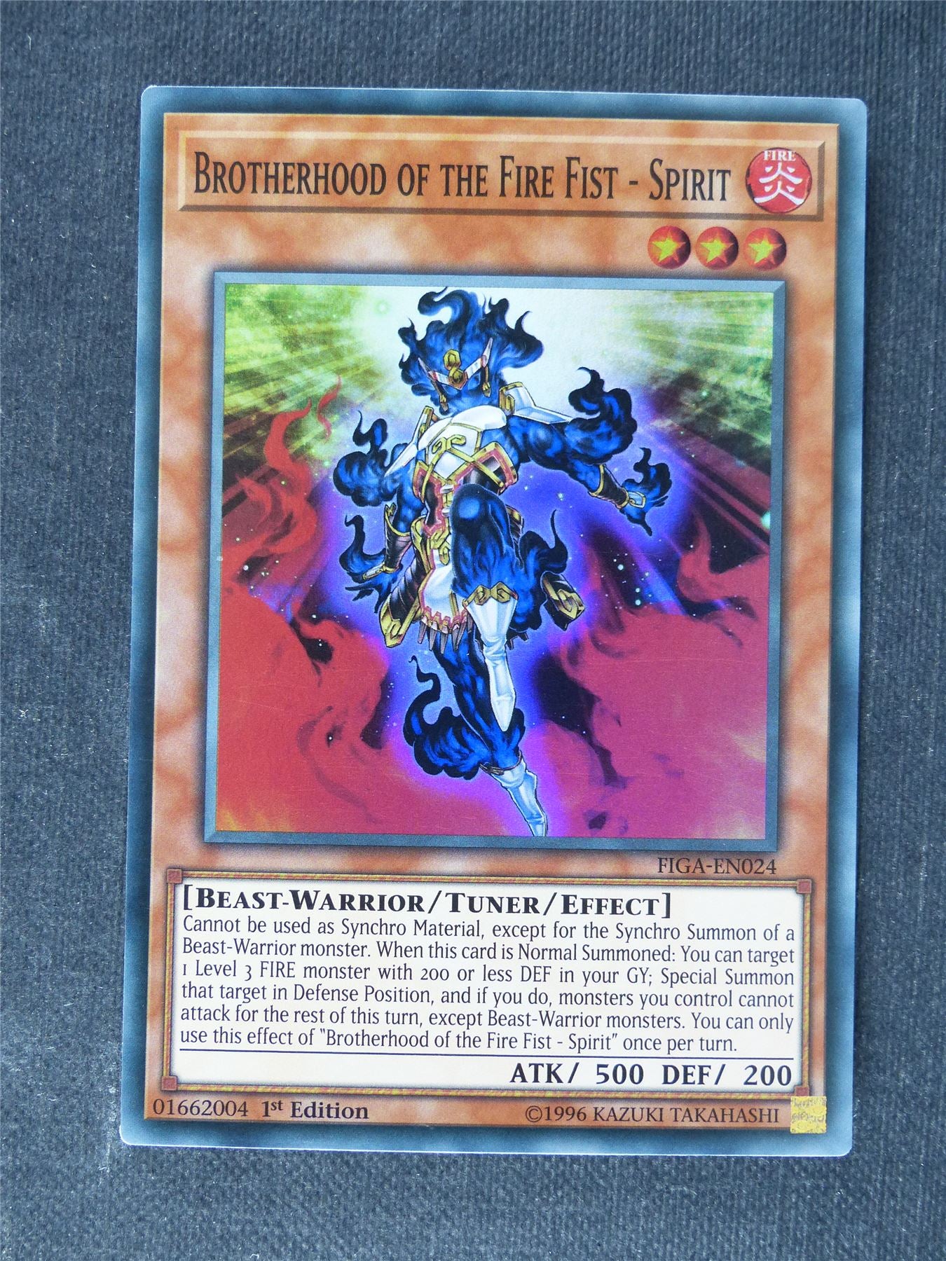 Brotherhood of the Fire Fist - Spirit FIGA Super Rare - 1st ed - Yugioh Cards #SZ