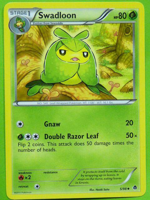 POKEMON B&W Emerging Powers - SWADLOON 5/98