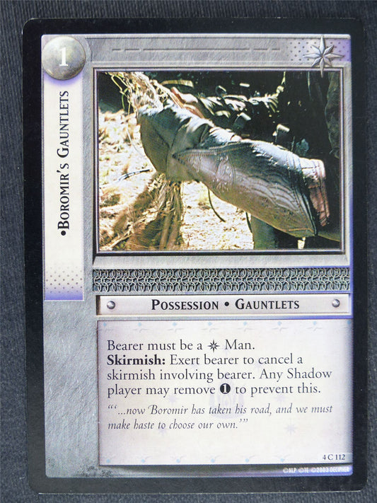 Boromir's Gauntlets 4 C 112 - played - LotR Cards #SU