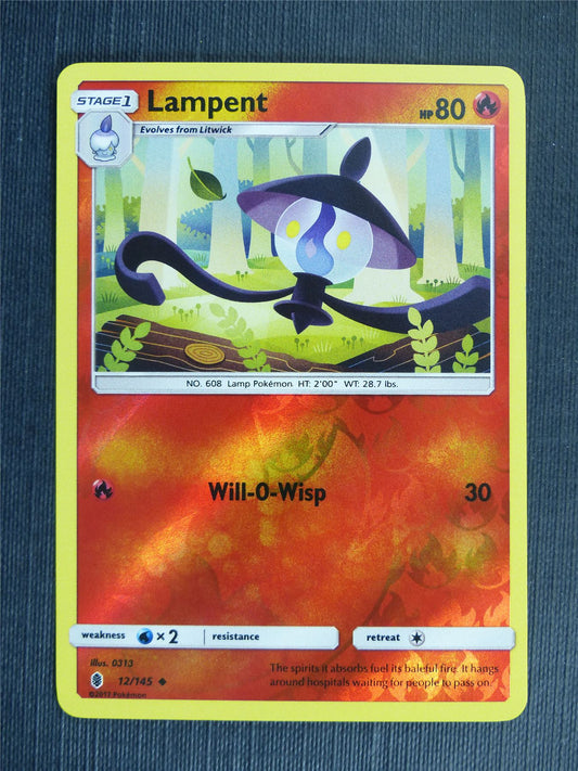 Lampent 12/145 Reverse Holo - Pokemon Cards #1SM