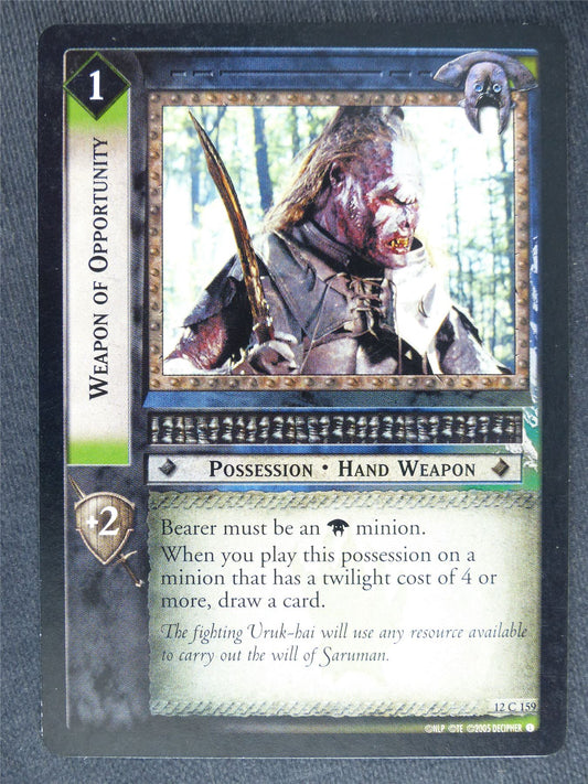 Weapon of Opportunity 12 C 159 - played - LotR Cards #LB