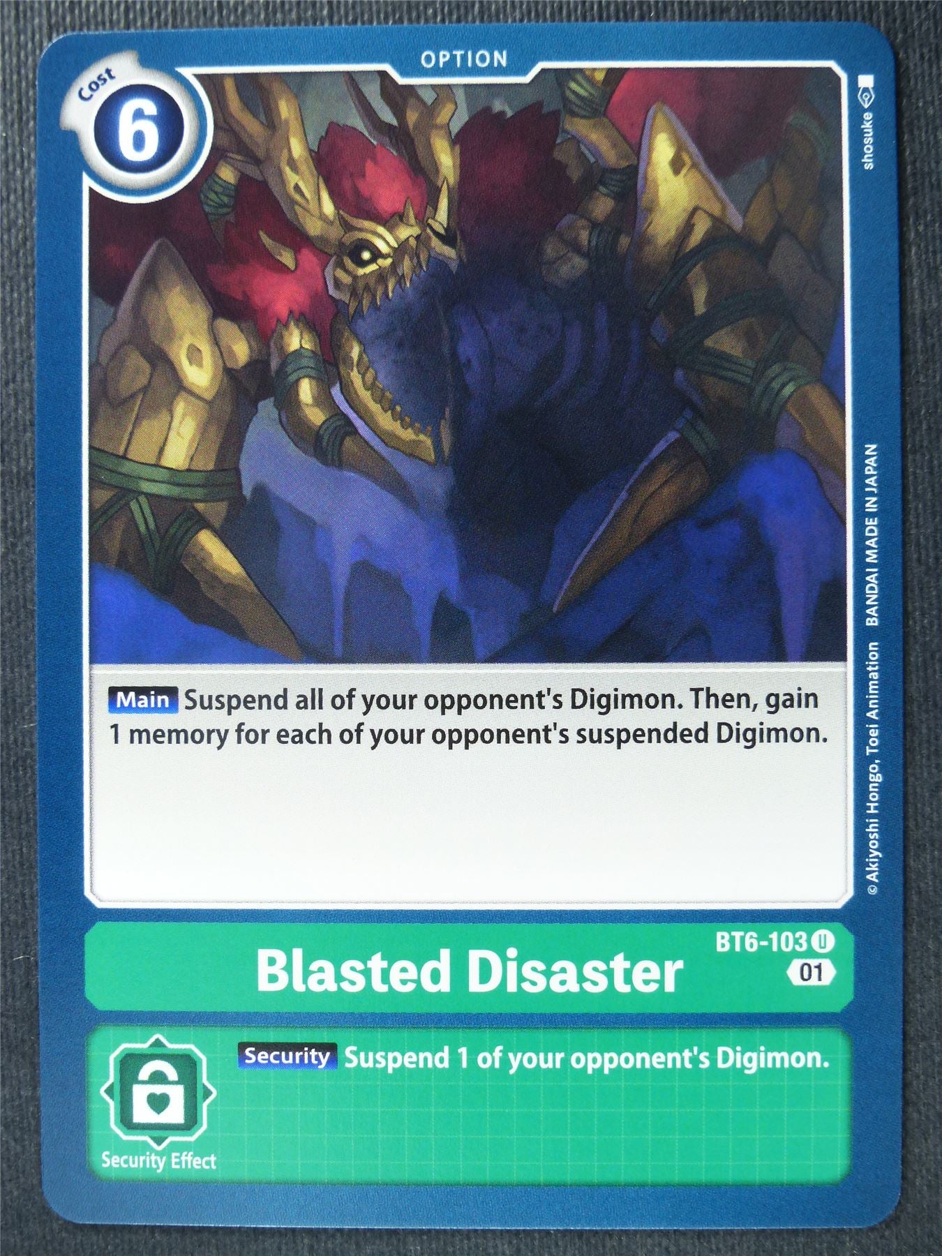 Blasted Disaster BT6-103 U - Digimon Card #4JV