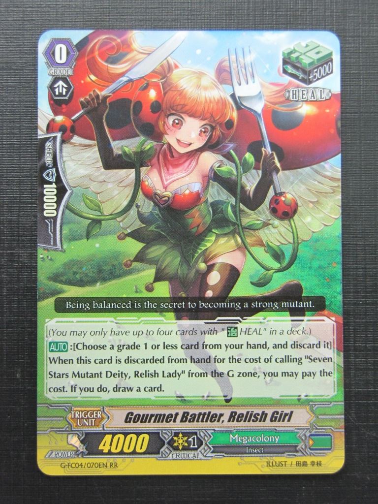 Vanguard Cards: GOURMET BATTLER RELISH GIRL G-FC04 RR # 1G100