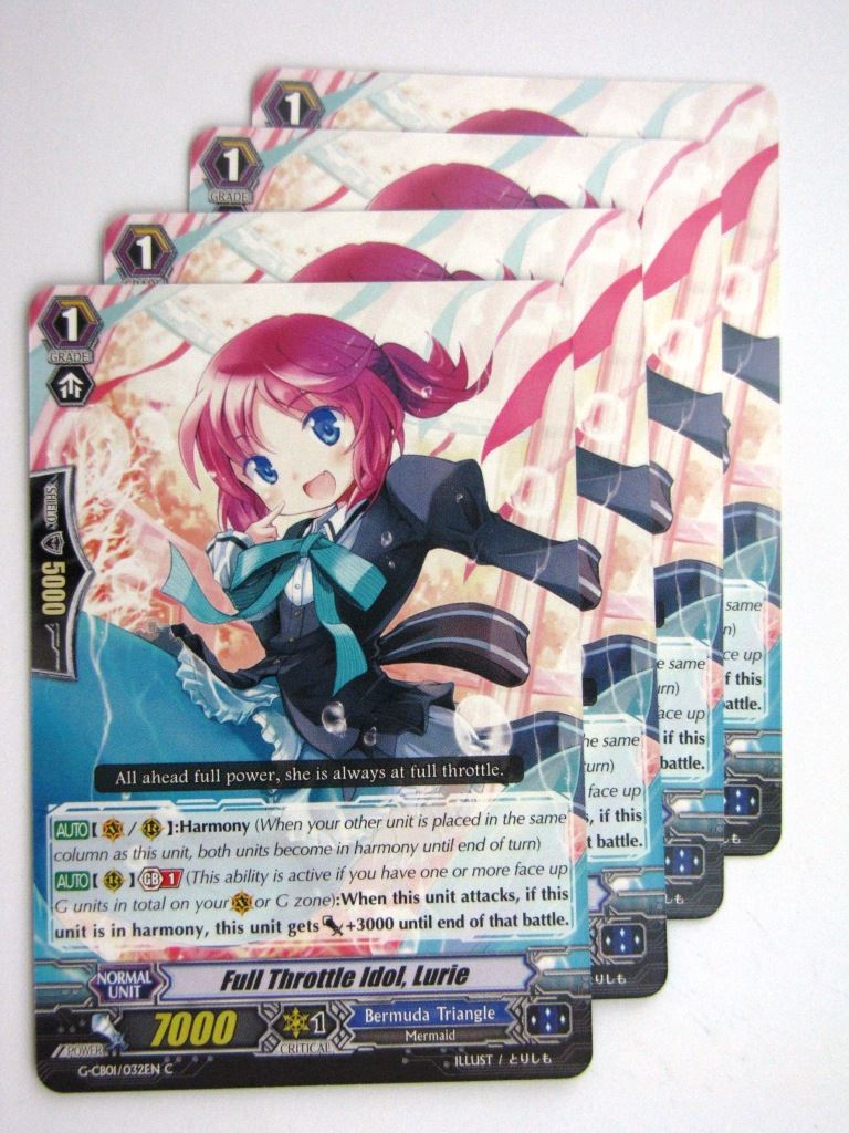 Vanguard Cards: FULL THROTTLE IDOL, LURIE G-CB01 x4 # 36H81