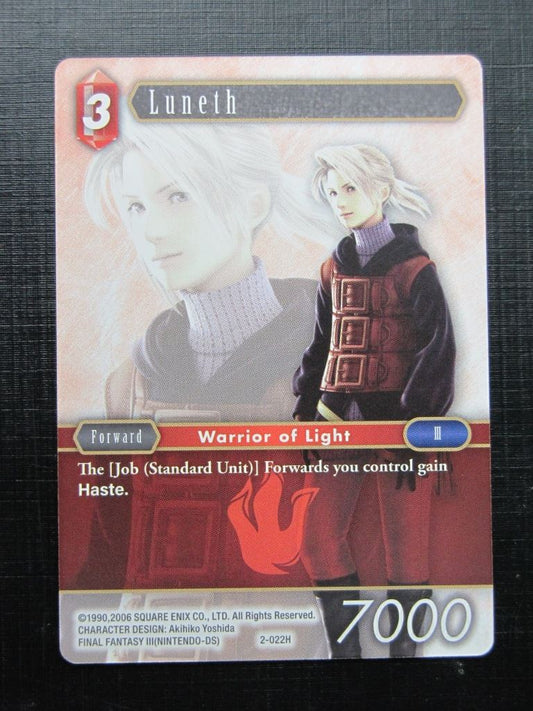 Final Fantasy Cards: LUNETH 2-022H # 1A76