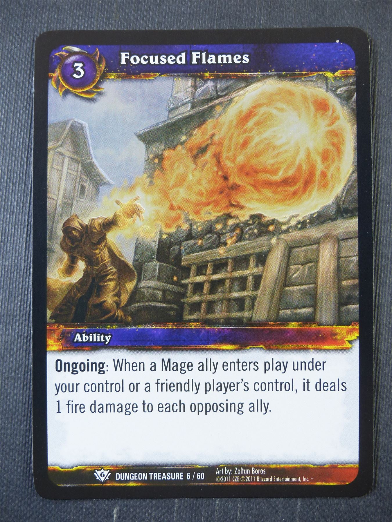 Focused Flames 6/60 Foil - WoW Card #1A4