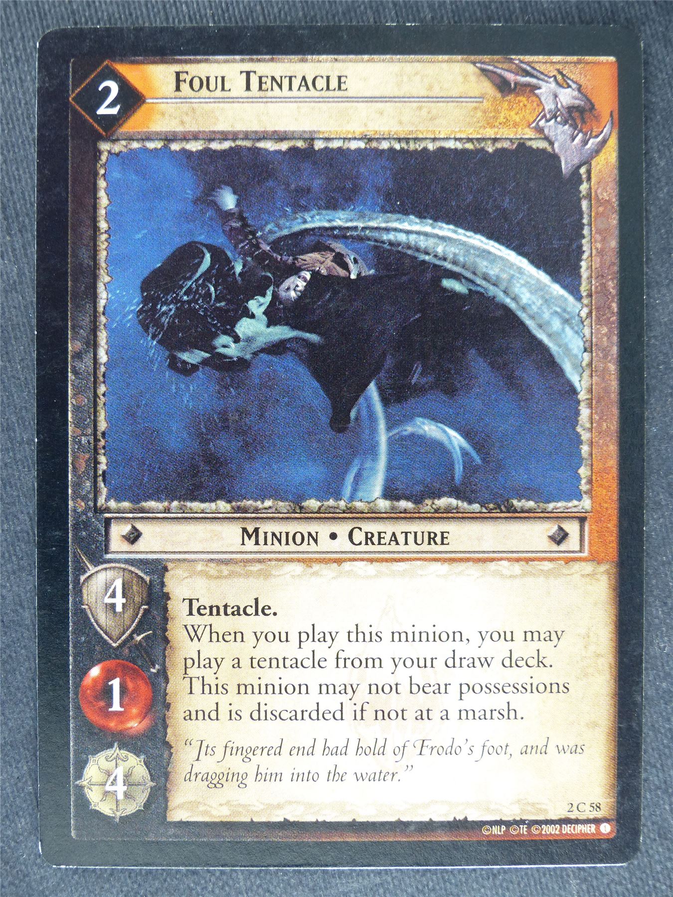 Foul Tentacle 2 C 58 - played - LotR Cards #MG