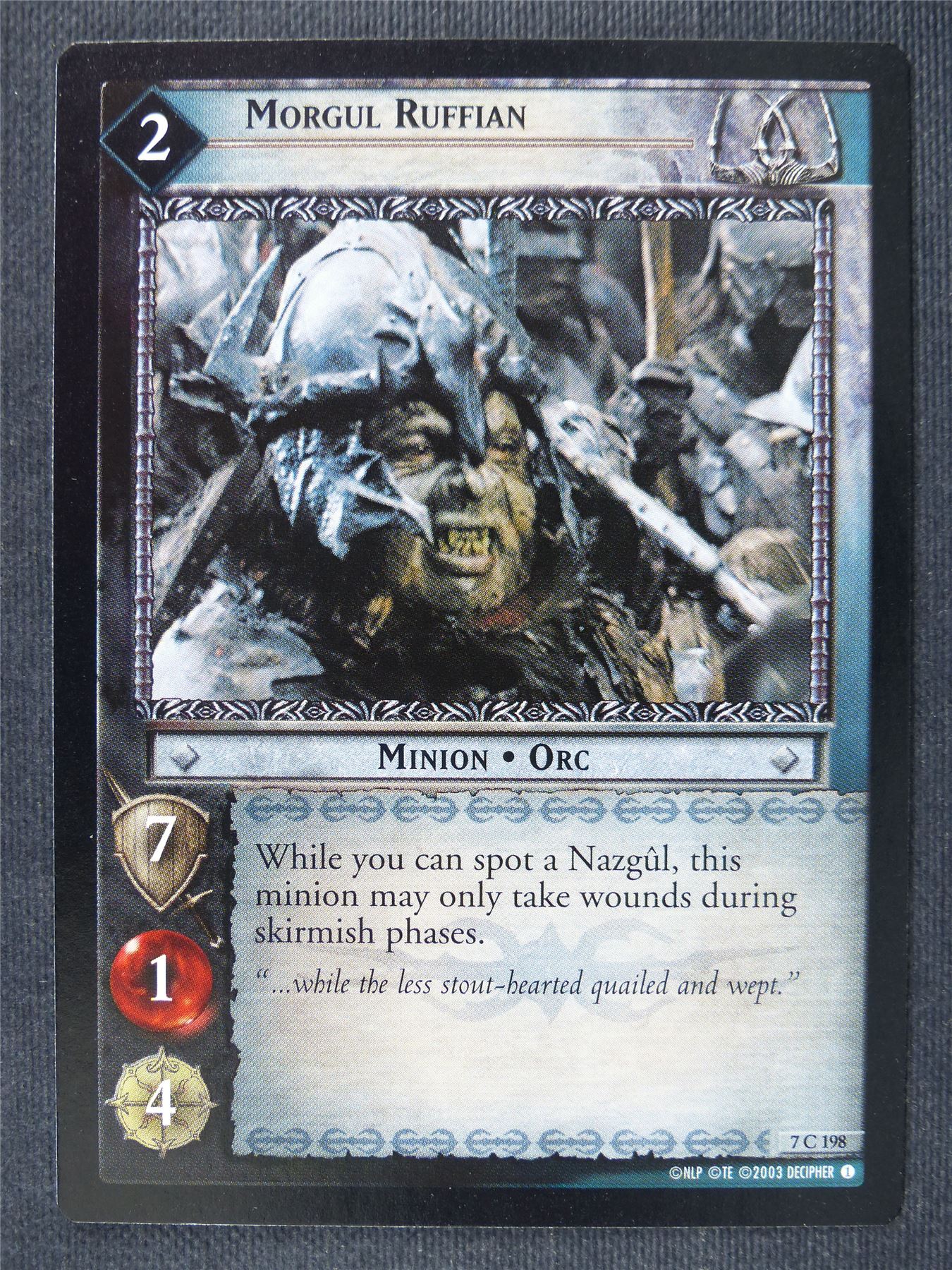 Morgul Ruffian 7 C 198 - LotR Cards #3K8